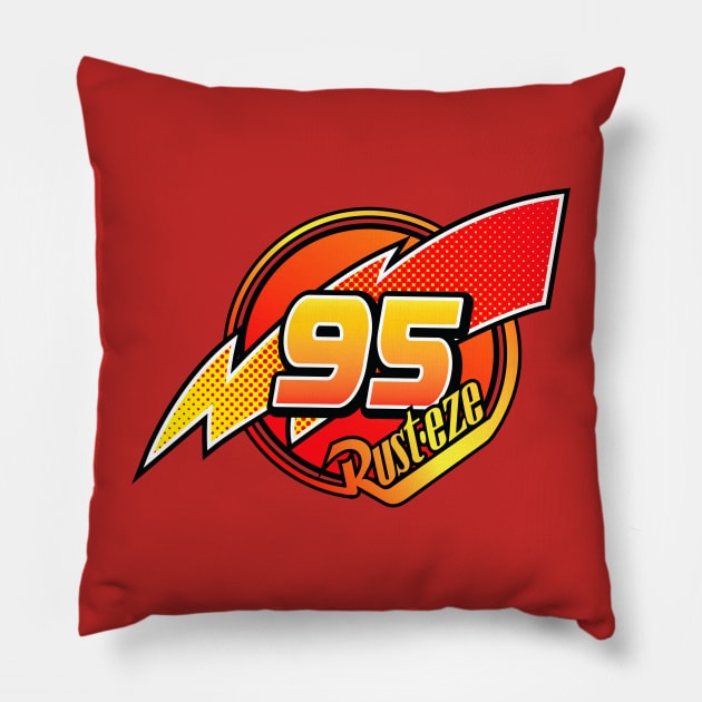 Number 95 KaChow Pillow by DeepDiveThreads