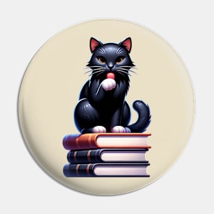 Bookstore Cat! Pin