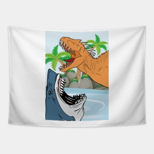 Shark And Dinosaur For Boys Gifts Tapestry