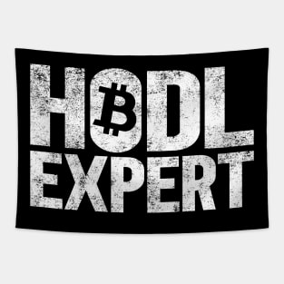 Funny Hodl Expert Bitcoin Crypto Currency BTC Gift Tapestry