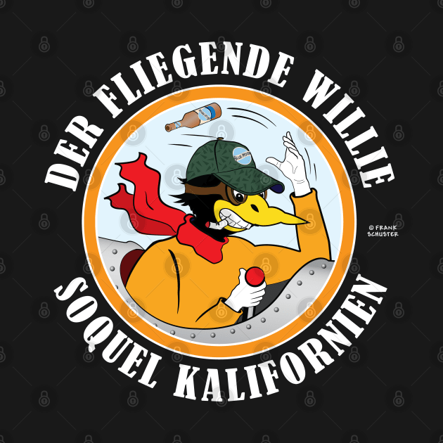 Der Fliegende Willie fuer dunkle Shirts by PauHanaDesign