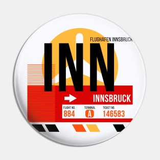 Innsbruck (INN) Airport // Sunset Baggage Tag Pin