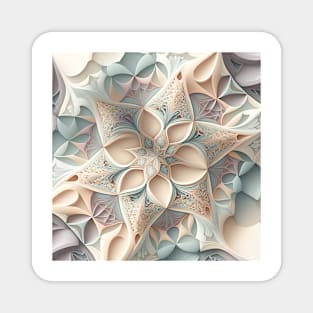 A Fractal Pattern of Subtle Pastel Colors Magnet