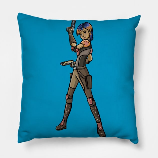 Rebel Toons Sabine Pillow by SpaceMomCreations