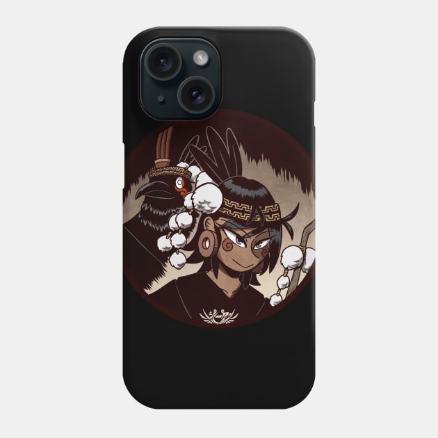 Hoh - The First Crow Phone Case by Itzcacalotl