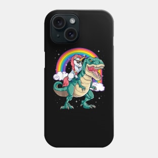 Unicorn Riding T-Rex Dinosaur Phone Case