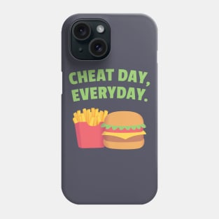 Fries and Burger, Cheat Day, Everyday Phone Case