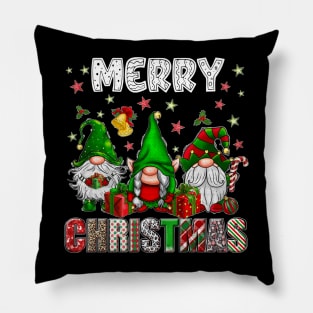 Merry Christmas Gnome Family Funny Xmas Tree Women Men Kids Pillow