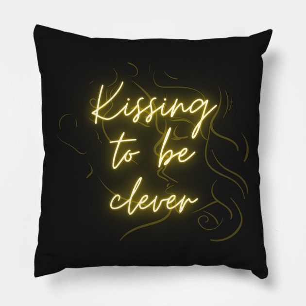 Kissing to be clever Pillow by jeune98