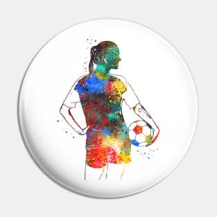 Female Soccer Player Pin