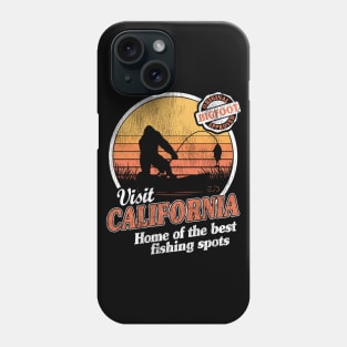 Funny Bigfoot Sasquatch Fishing Gift Vintage Retro Phone Case