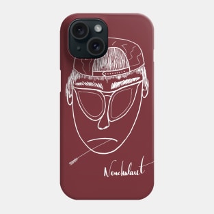 Nonchalant face white Phone Case