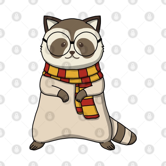 Wizard Raccoon by Luna Illustration