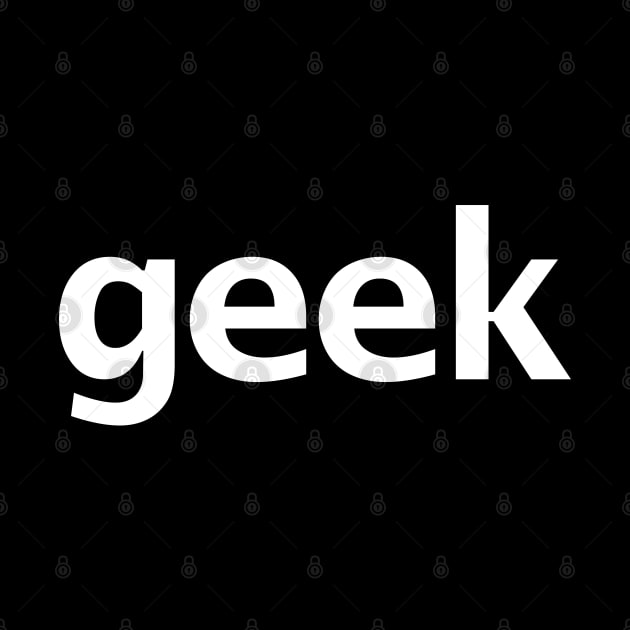 Geek Typography White Text by ellenhenryart