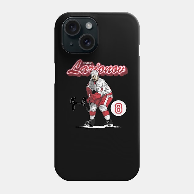 Igor Larionov Detroit Retro Script Phone Case by lavonneroberson