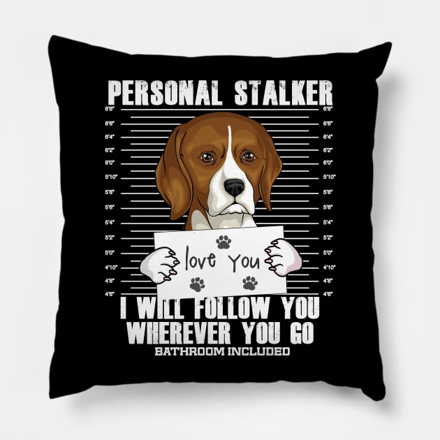 Beagle Dog Cartoon Funny Quote Pillow by USProudness