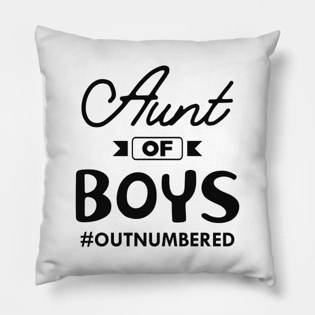 Aunt of boys #numbers Pillow by KC Happy Shop