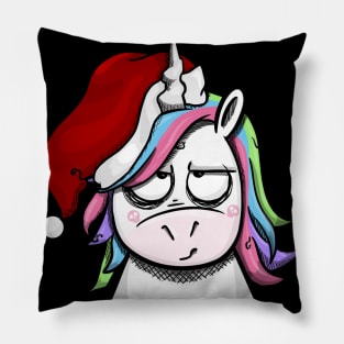 Christmas Unicorn in a Mood Pillow