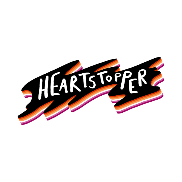 Heartstopper logo - lesbian pride by daddymactinus