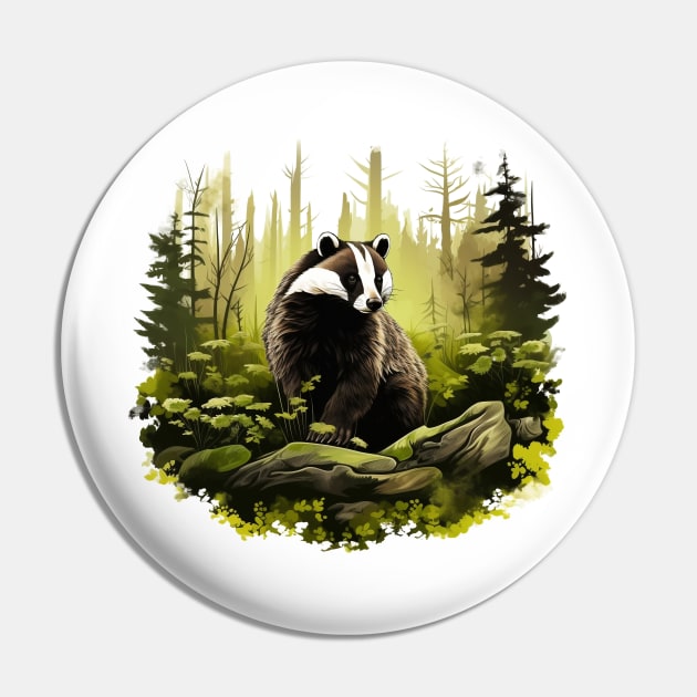 Badger Lover Pin by zooleisurelife