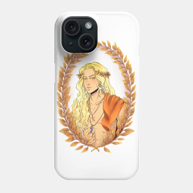 Apollon Olympian God Greek Mythology Wreath Style Phone Case by Tati Seol