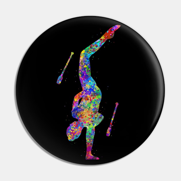 Rhythmic gymnastics juggling watercolor Pin by Yahya Art