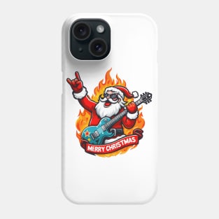 Santa Christmas Rock Phone Case