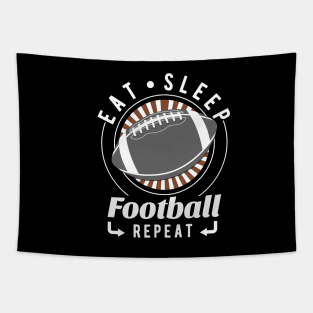 Eat, Sleep, Football Repeat Tapestry