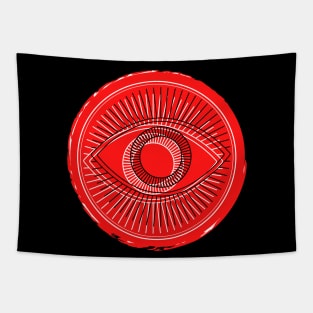 Evil Eye Symbol – Red Tapestry