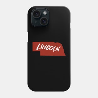 Lincoln Nebraska Typography Phone Case