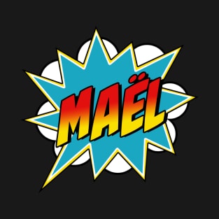 Boys Maël Name Superhero Comic Book T-Shirt