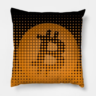 Bitcoin logo effect Pillow