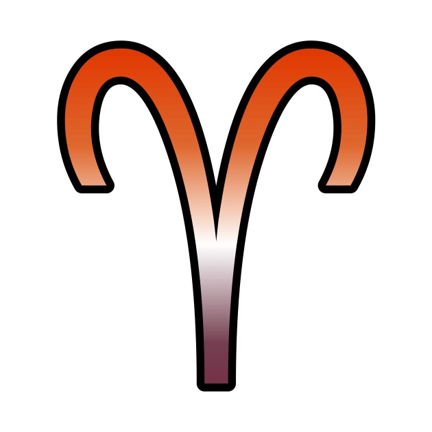 Aries Lesbian Pride Symbol by SillyStarlight