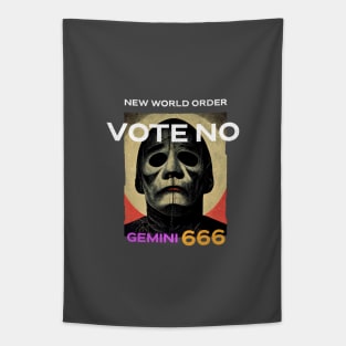 666 Gemini Vote No New World Order Tapestry