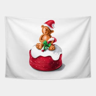 Christmas Bear Cake Tapestry