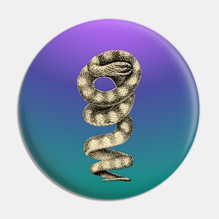 Blue gradient snake illustration Pin