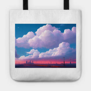 Cloudy Cityscape Tote