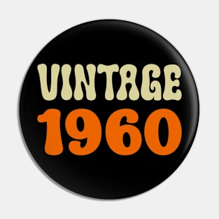 vintage 1960 birthday retro Pin