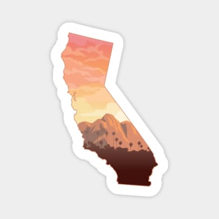 Southern California Sunset Map Magnet