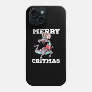 Critical Hit D20 Dice RPG Meme PnP Dragon Merry Critmas Gift Phone Case