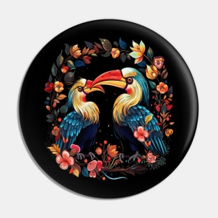 Hornbill Couple Valentine Pin