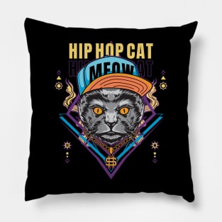 hip hop cat Pillow