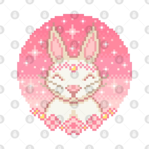 Bunny Pixel Art - Blue Version by AlleenasPixels