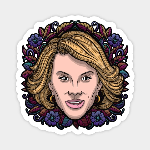 Joan Rivers (Flowered) Magnet by Baddest Shirt Co.