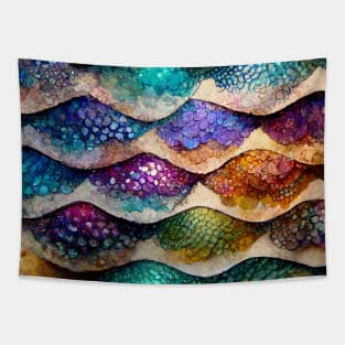 Rainbow Mermaid Scales Tapestry