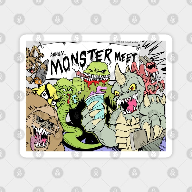 Annual Monster Meeting Magnet by Illustratorator