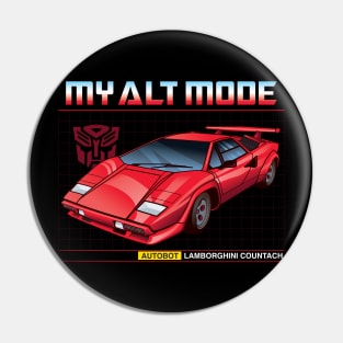 Transformers G1 Alt Mode Lamborghini Countach Sideswipe Pin