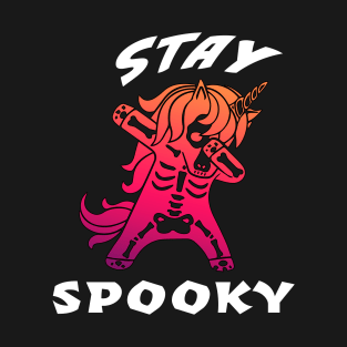 stay spooky unicorn skeleton dabbing T-Shirt