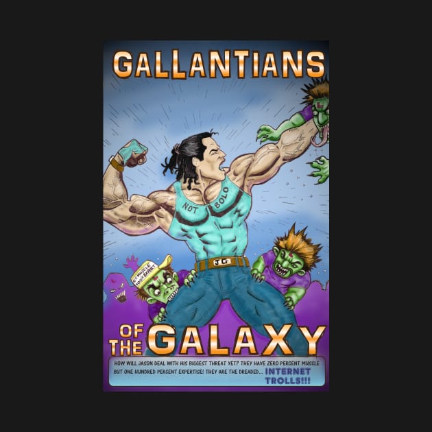 GALLANTIANS OF THE GALAXY, comic bodybuilding art for Natural Gallant Bodybuilding Youtube Channel by NaturalGallantBodybuilding