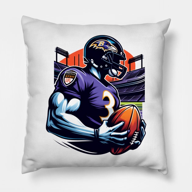 Baltimore Ravens 002 Pillow by romancenemy